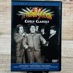 The Three Stooges Curly‎ Classics [DVD 1998] Black and White Comedy Moe Howard